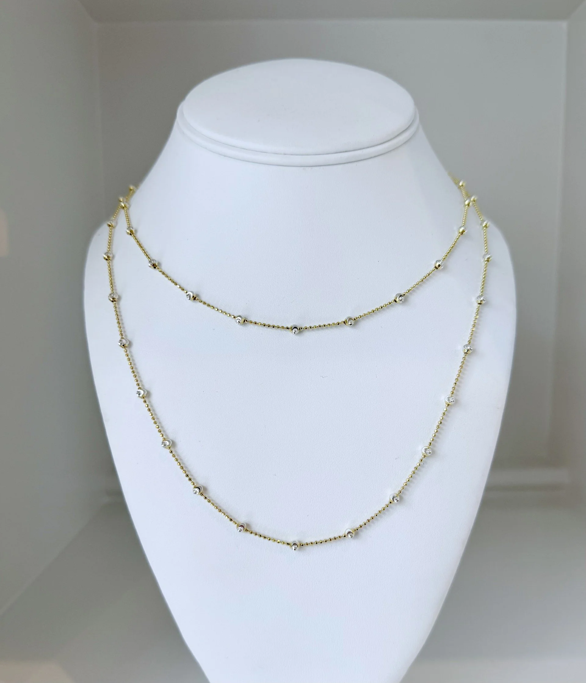 Long Sparkle Chain Necklace