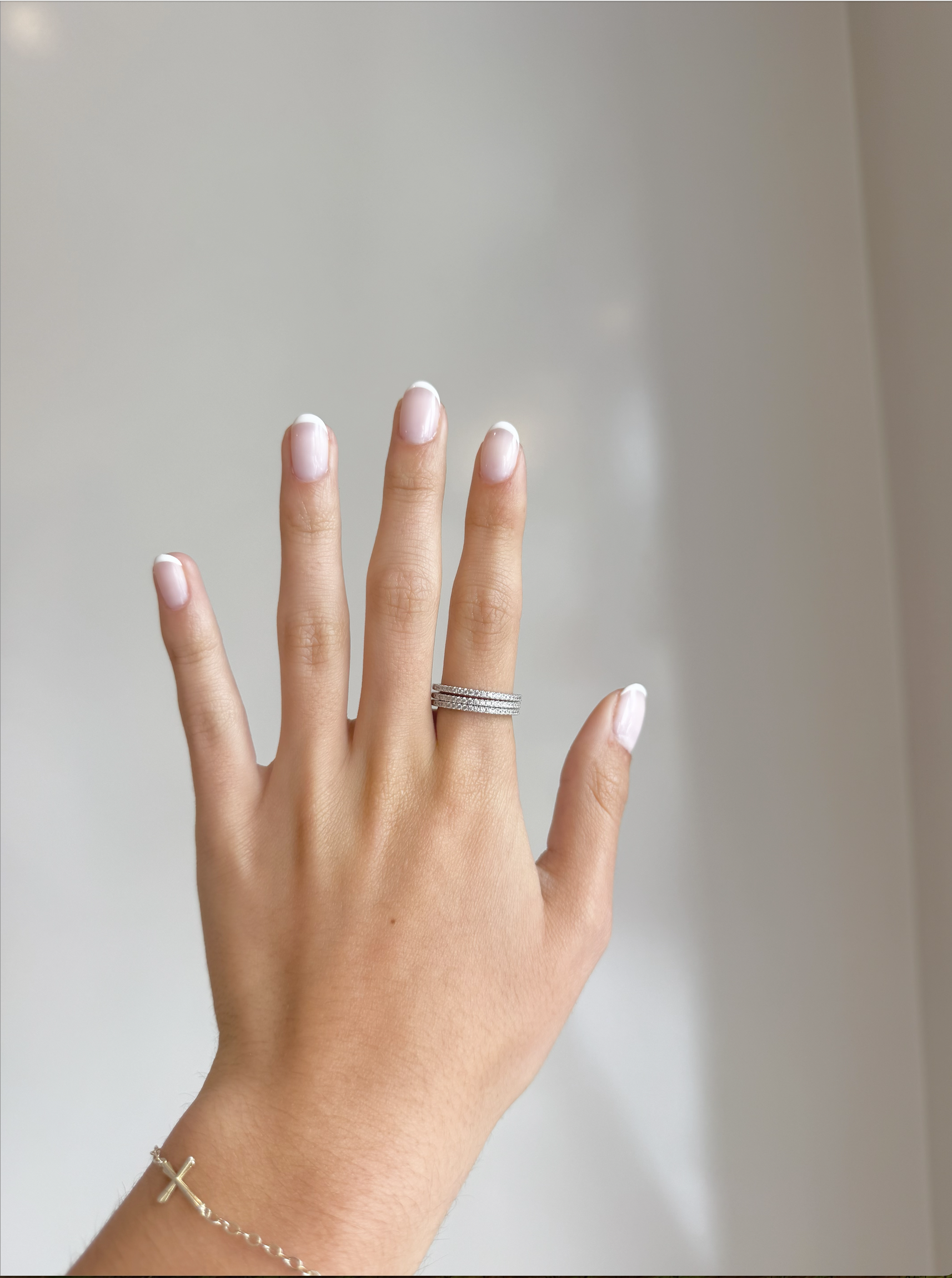 Triple CZ Ring Silver