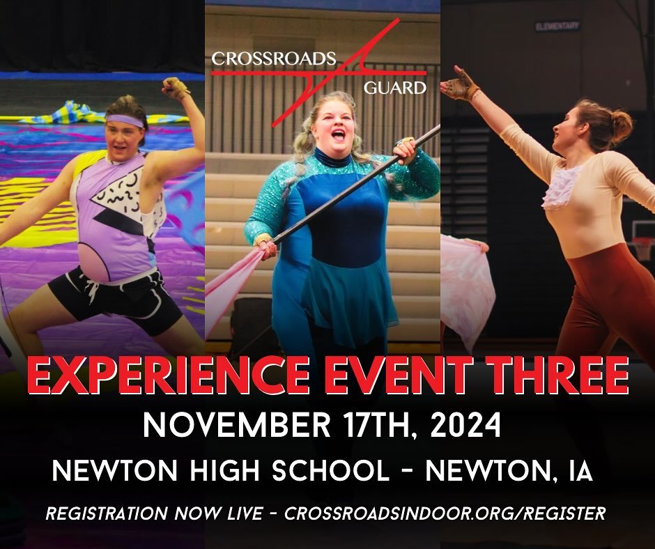 Registration for Experience Event 3 is live! Please visit our website for registration and more information. Link in bio! 

#CrossroadsGuard #XRG25 #XRI25 #WGI2025 #WinterGuardInternational