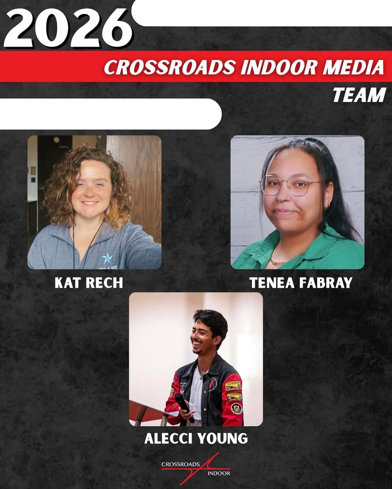 Introducing the 2026 Crossroads Indoor Media Team! 📸 Visit our website to read more about them and to get information on our pre-season events!