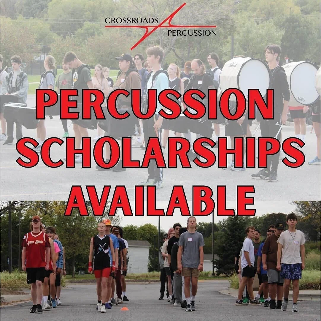 It&rsquo;s not too late to join Crossroads Percussion this season! We still have a spot for you and scholarships are available for 2026 members. Learn more by attending a rehearsal, email president@crossroadsindoor.org to put your talent on the stage