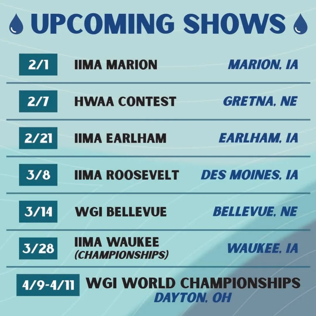 Come see Crossroads Guard perform this season!!! Catch our season premiere this Sunday in Marion, IA. #CrossroadsIndoor #XRG #XRI #WGI