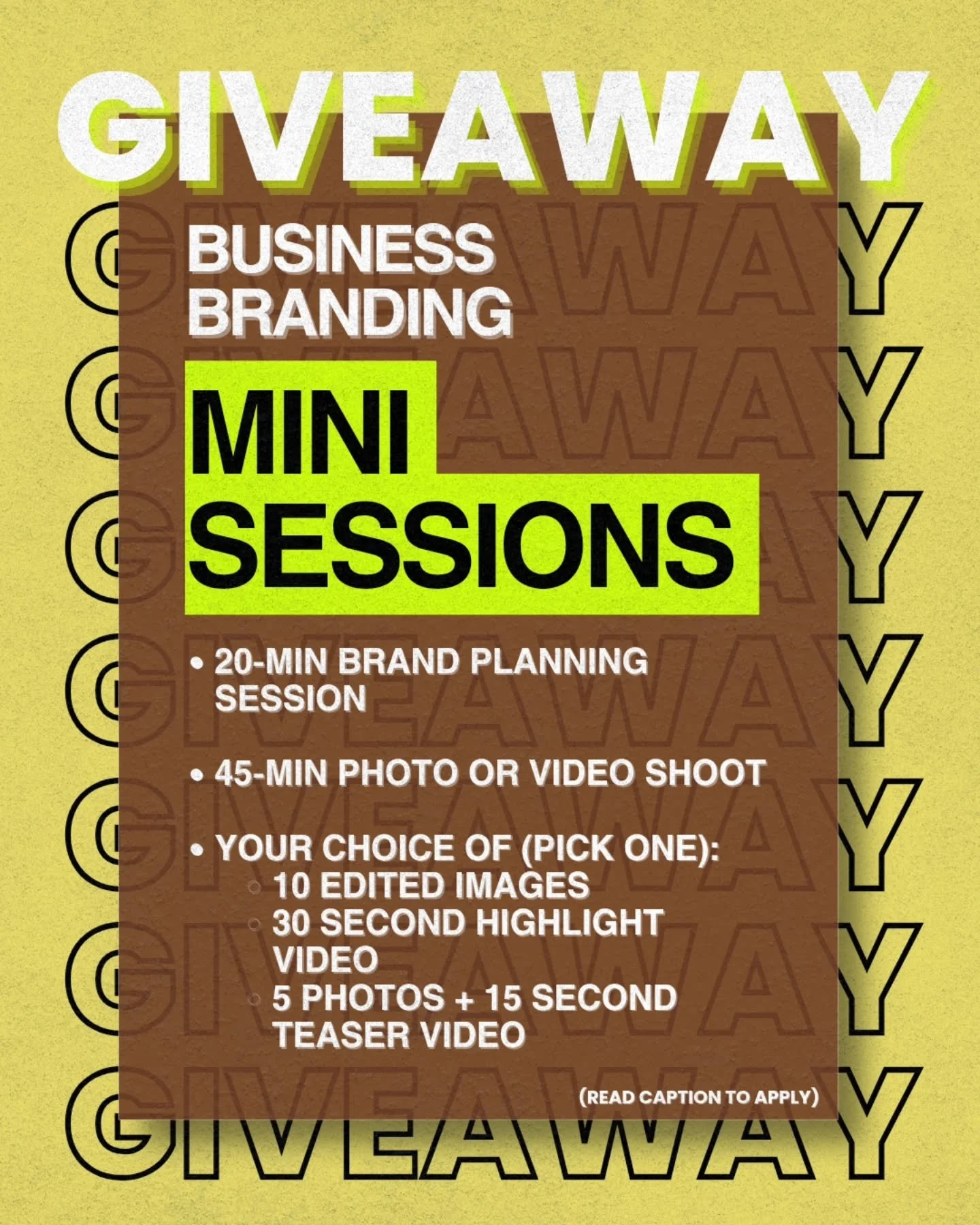 I'm gifting 5 WA small biz owners a complimentary photo/video branding session (worth up to $600) to help you show up with identity, energy, and presence.

Includes:

20-min brand planning

45-min photo or video shoot

10 photos, a 30-sec video, or a