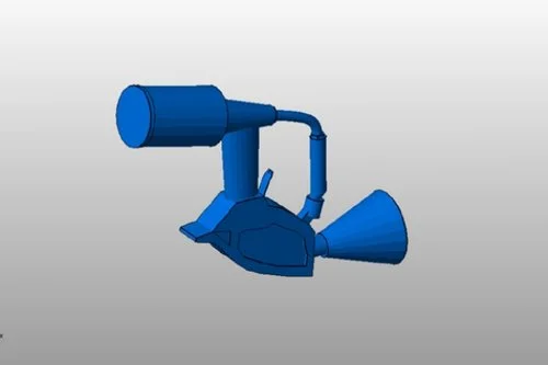 Modello 3D di una pistola Splat degli studenti del college Atlantica