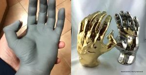 Processo di metalizzazione su resina.