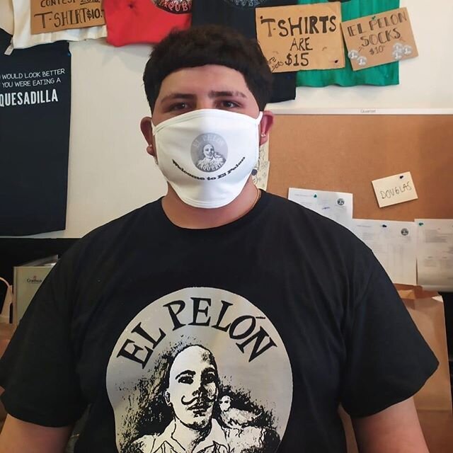 El Pelon #masks! We&rsquo;d like to remind everyone that we&rsquo;re taking all the #safety #precautions by the #CDC as well as taking care of our #staff members! 
Shout out to @qrsts for the masks, thank you!

#personalizedmasks #elpelonmasks #stays