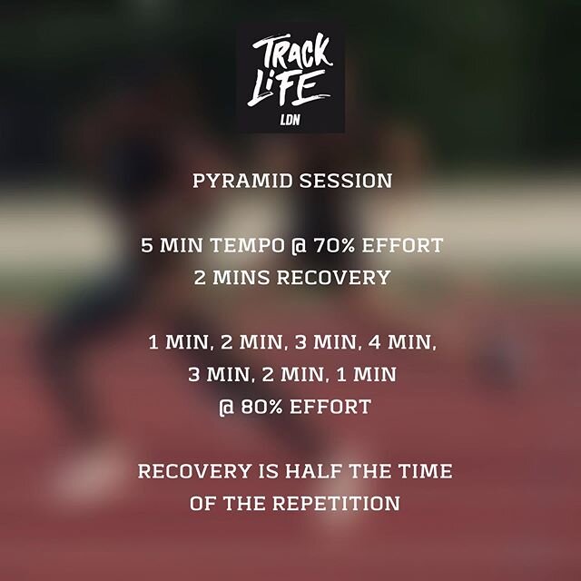 The track may be closed...but there is no reason why we can&rsquo;t stay in touch with our speed 🔥
.
Try this Pyramid Interval session, which is all based around your effort, so it doesn&rsquo;t matter what level of fitness you currently have.
.
Tag