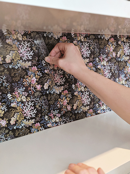 How To Wallpaper with Wrapping Paper  A Thoughtful Place