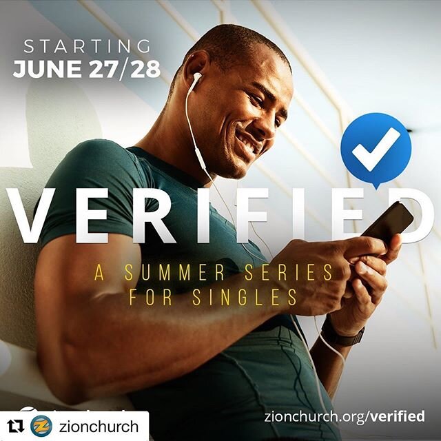 #Repost @zionchurch with @get_repost
・・・
The countdown is ON! 
Our summer series Verified starts tonight at 6pm @zionfortwashington 🙌🏾. Tag someone you are inviting to check out this series below. Then, click the link in our profile to stream with 