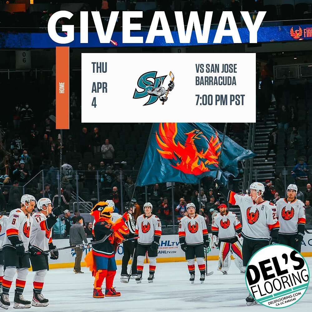 GIVEAWAY TIME!

2 tickets to the @firebirds game April 4th vs @sjbarracuda - let&rsquo;s support the boys as they head into the playoffs!! 🔥 

Hang with us in the bar area! Seats are on the rail with our crew overlooking the ice!

Simple rules:
1. F
