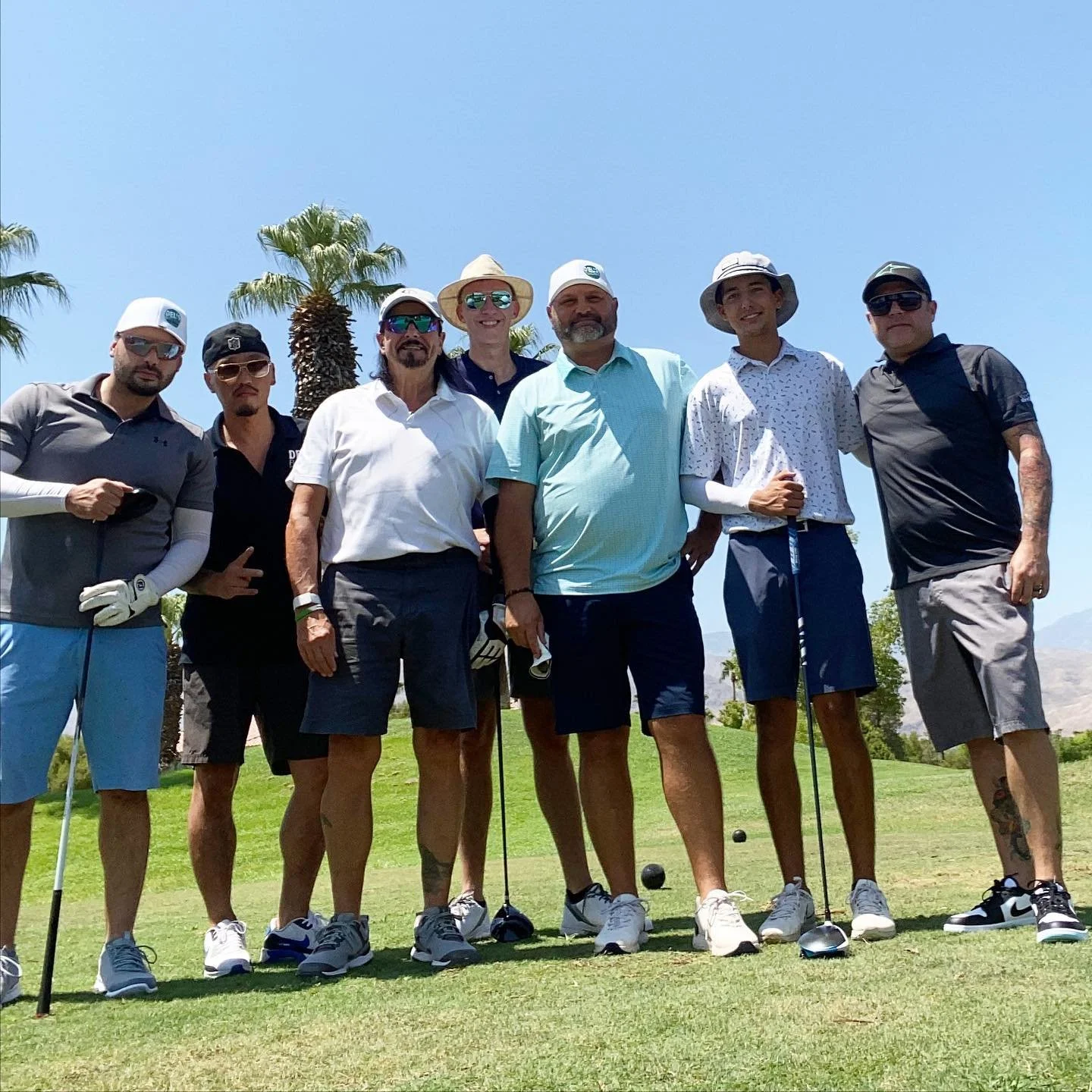 Del&rsquo;s crew hit the links today for @abernardi705 bday!! ⛳️ 

left to right: Chaz, SaRn, Jay, Jeff, Jesse, Tyler, Anthony