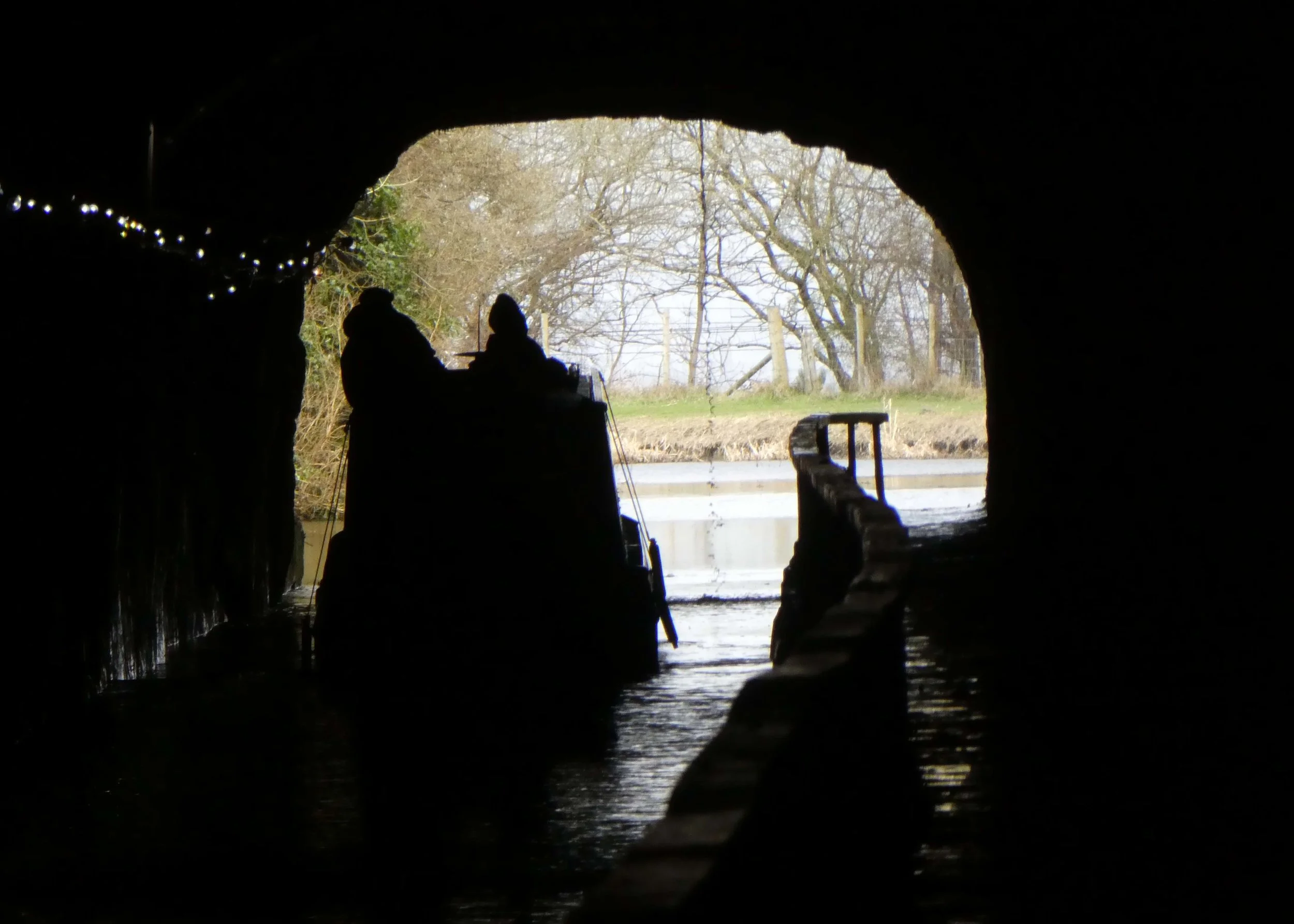 Canal boat on its way