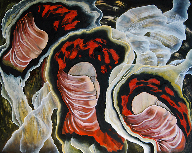 Partially Veiled  2009  oils/canvas  48 x 60"