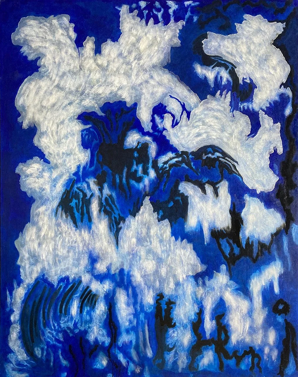 Skyscape#1 - To Shiver the Sky.  2021  oils/canvas  60 x 48" 