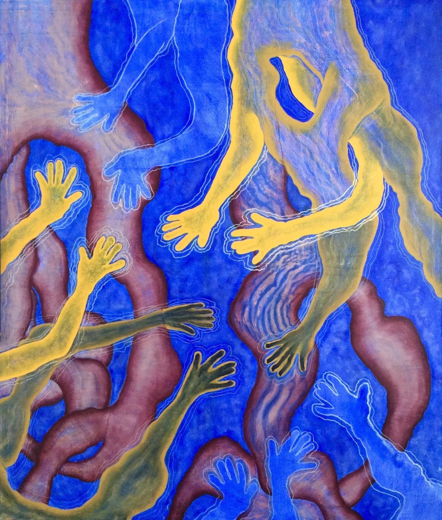 HOLDING UP THE SKY - 2025 oils/canvas 72 x 60"