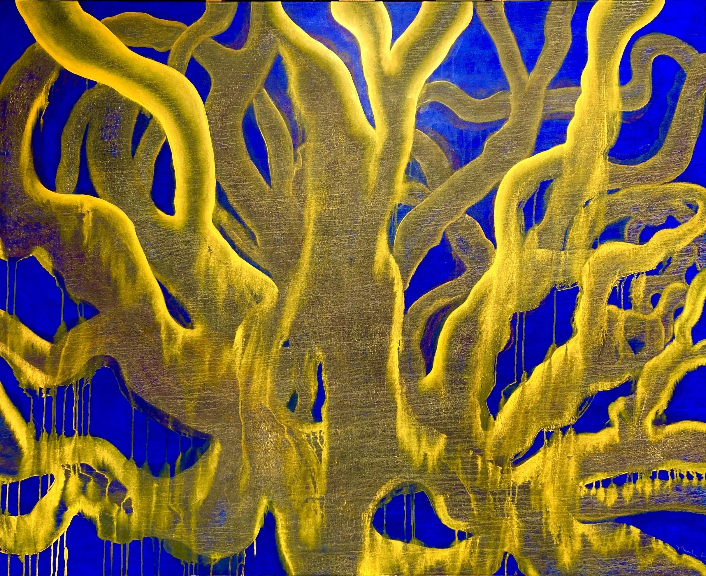 Dragon Blood Tree #2 2024 oils/canvas 48 x 60"