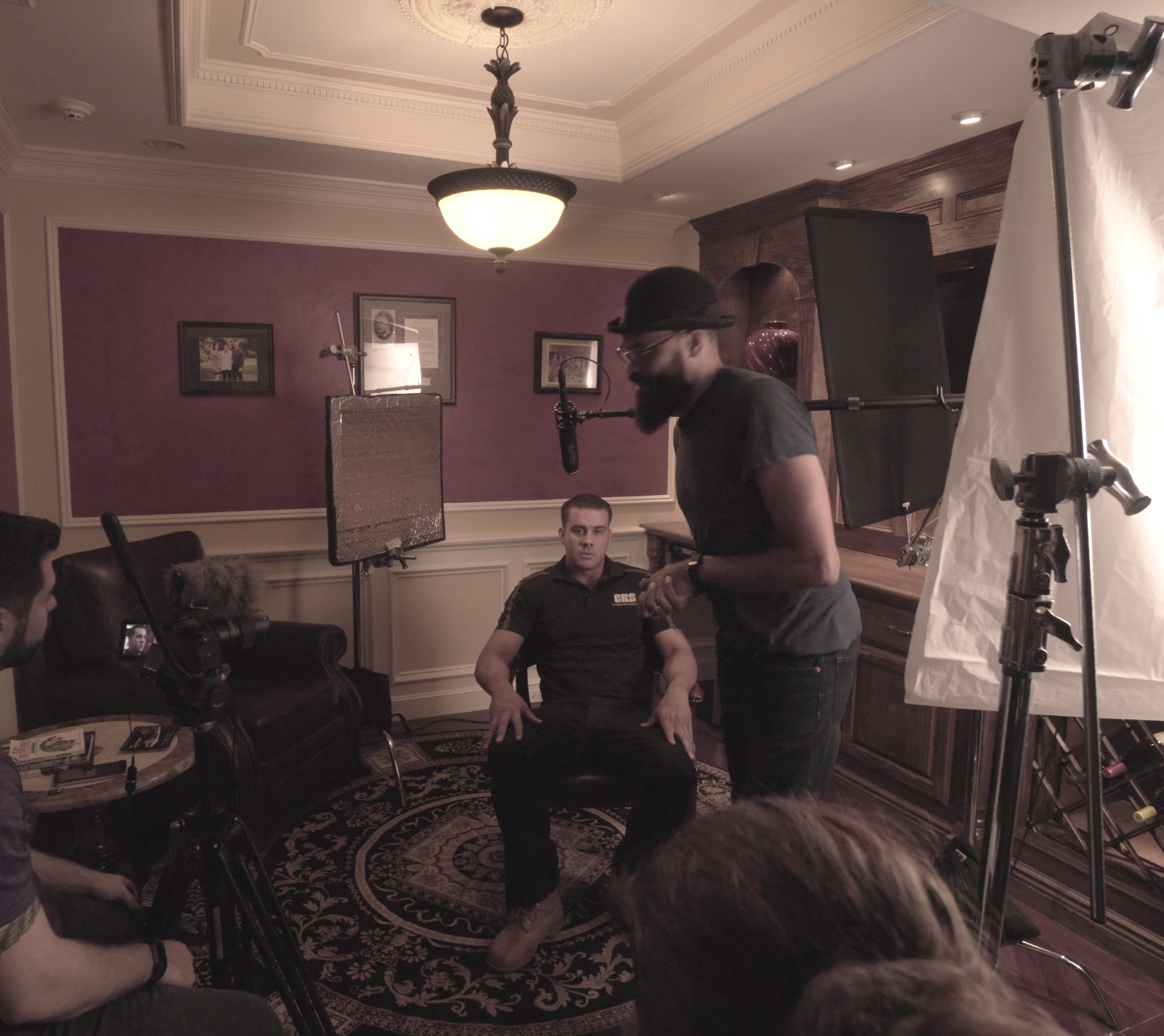 Beard+%26+Bowler+Productions+On+Set+Filming+with+a+Roofing+Company.jpg
