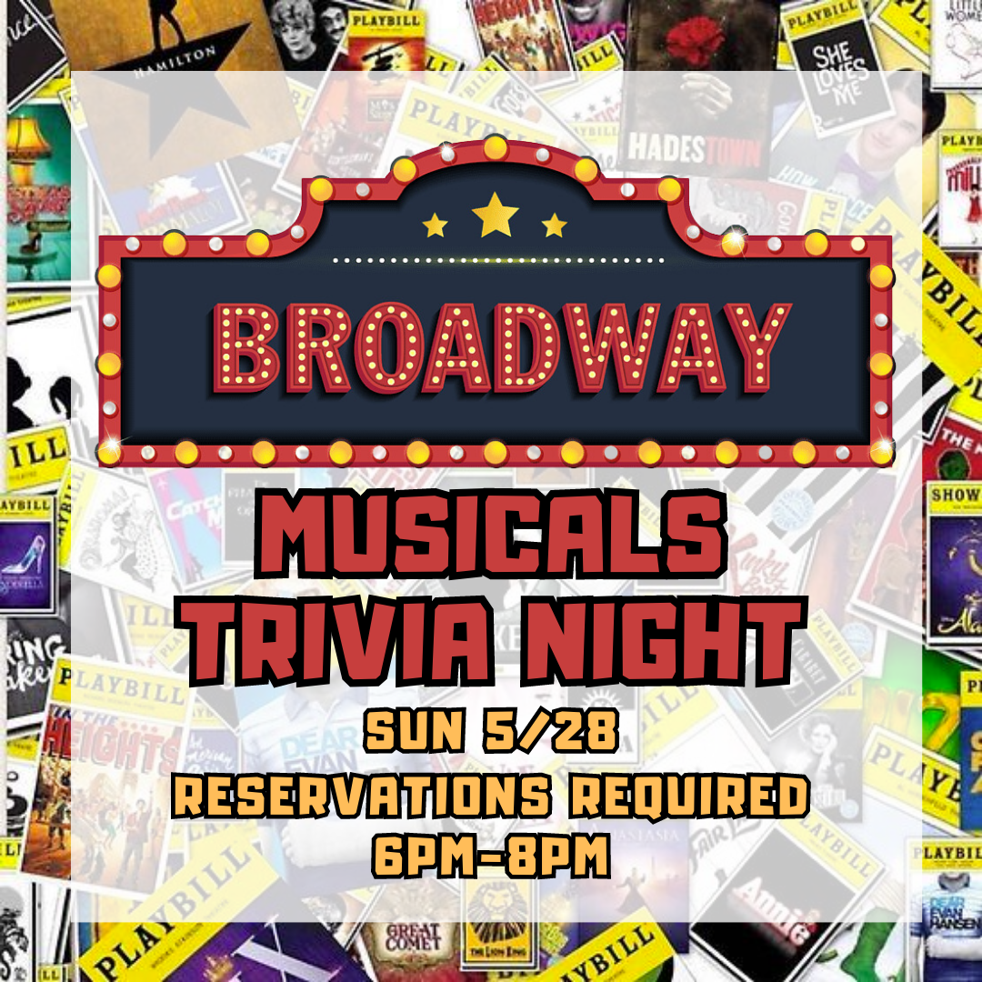 Broadway Musicals Themed Trivia Night
