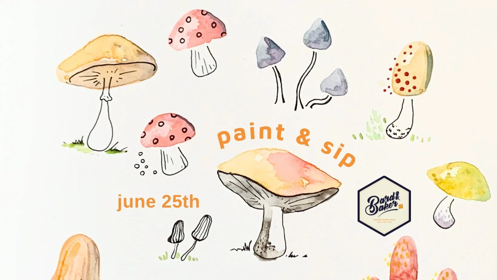 Watercolor Workshop: painting happy lil shrooms!