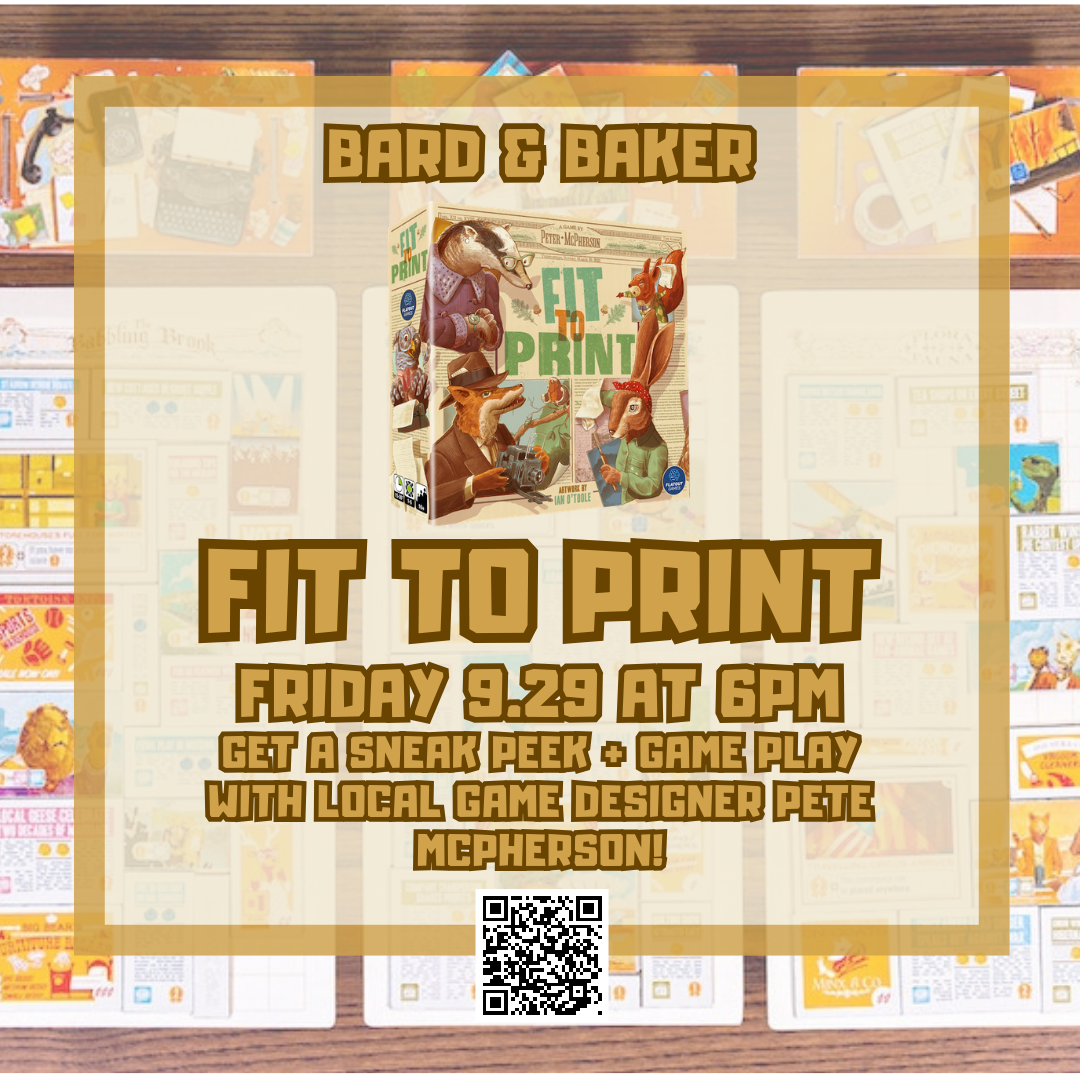 Fit to Print: Sneak Peek + Play Through with Game Designer Pete McPherson!
