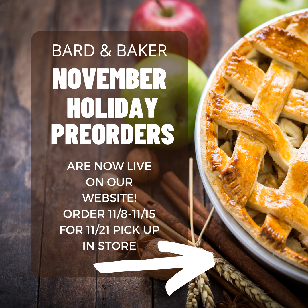 Bard & Baker November Holiday Pie & Cookie Preorders