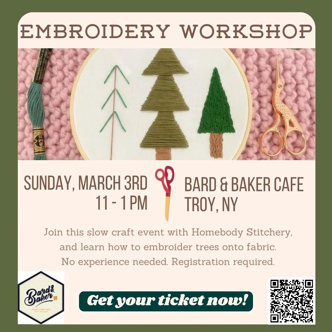 Embroidery Workshop with Homebody Stitchery