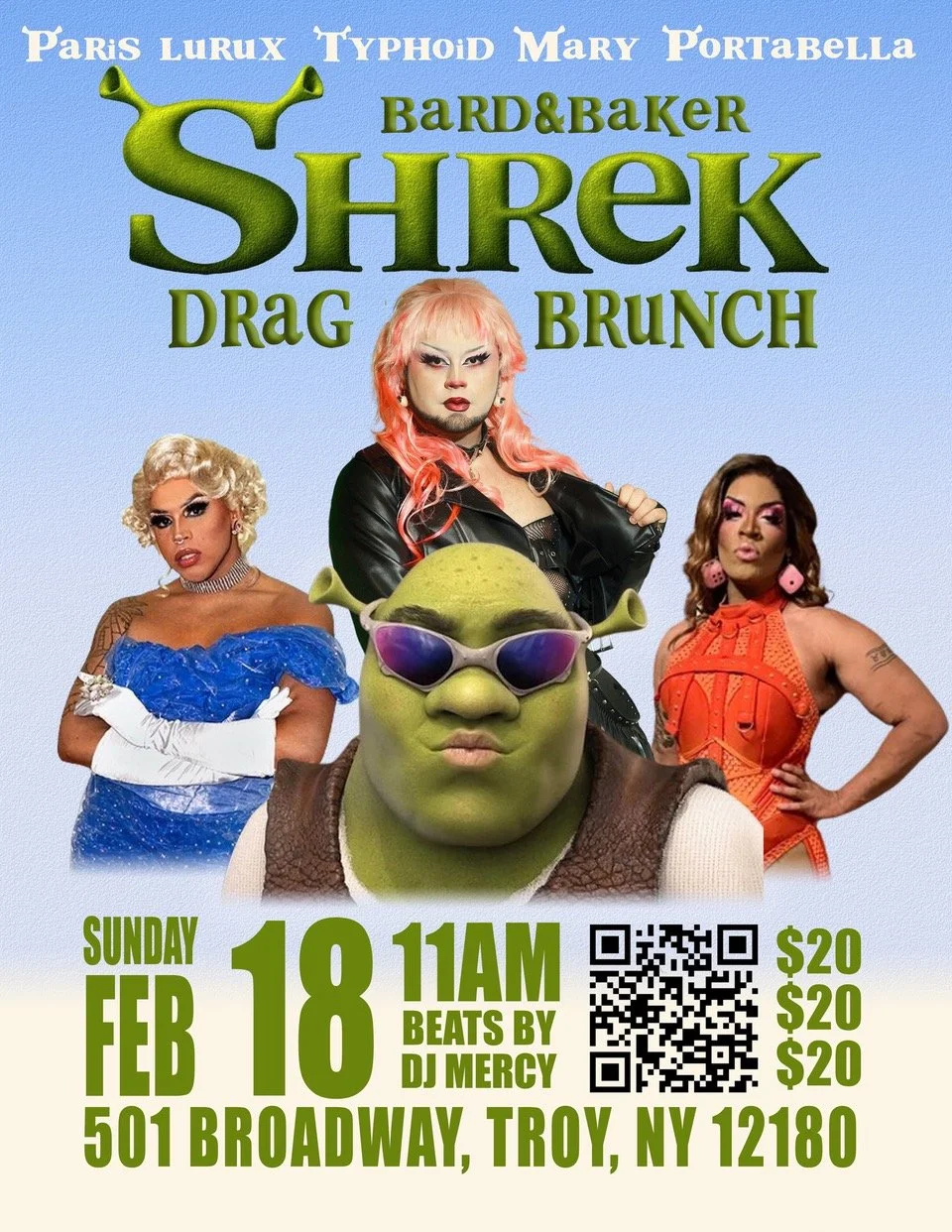 Shrek Drag Brunch by Typhoid Mary