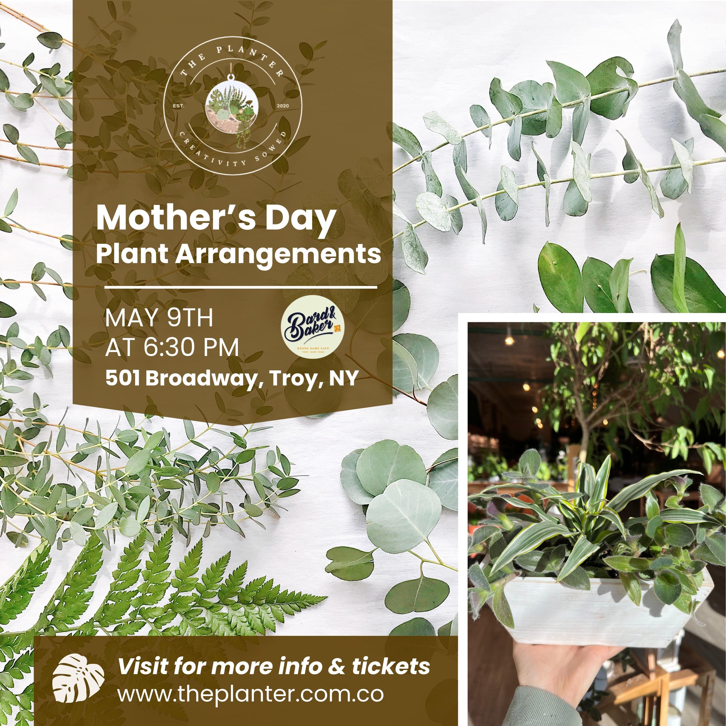 Plant & Sip: Mothers Day Arrangements Workshop