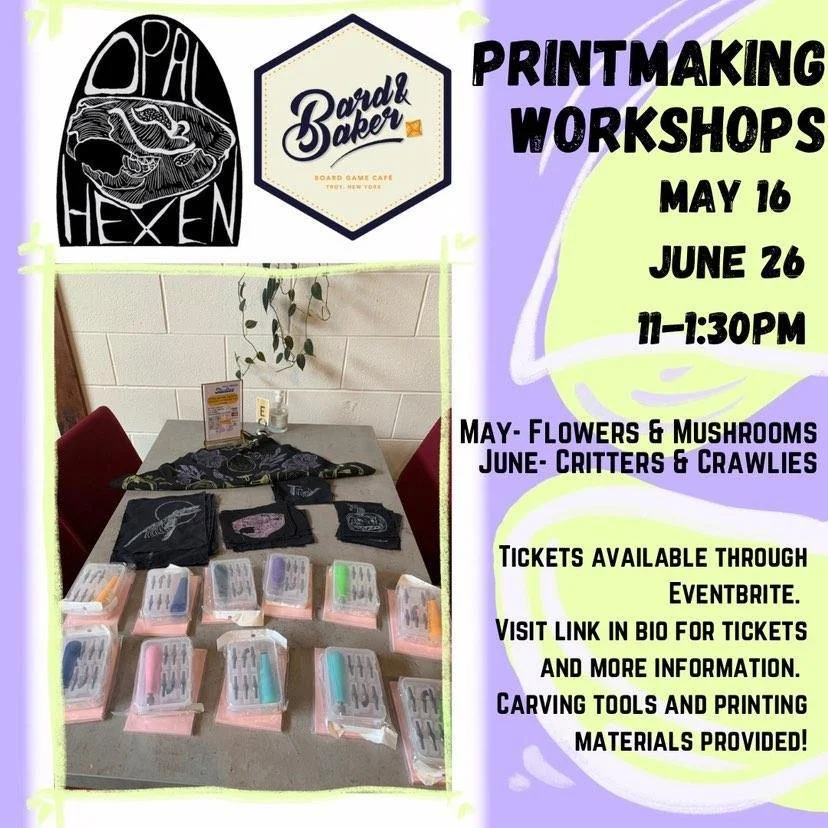 Flowers & Mushrooms: Printmaking Workshop with Opal Hexen