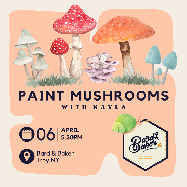 Happy Little Shrooms Watercolor Workshop with Kayla Jolin