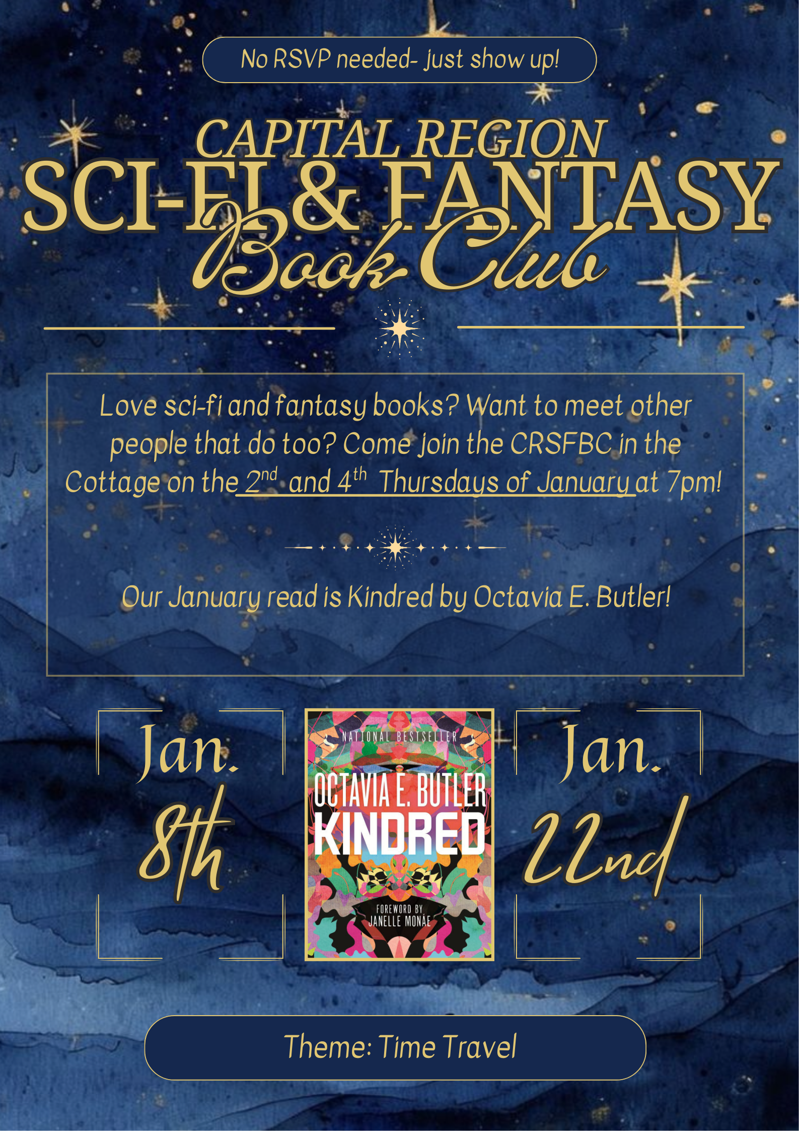Capital Region Sci-Fi &amp; Fantasy Book Club Meetup: 'Kindred' by Octavia E. Butler