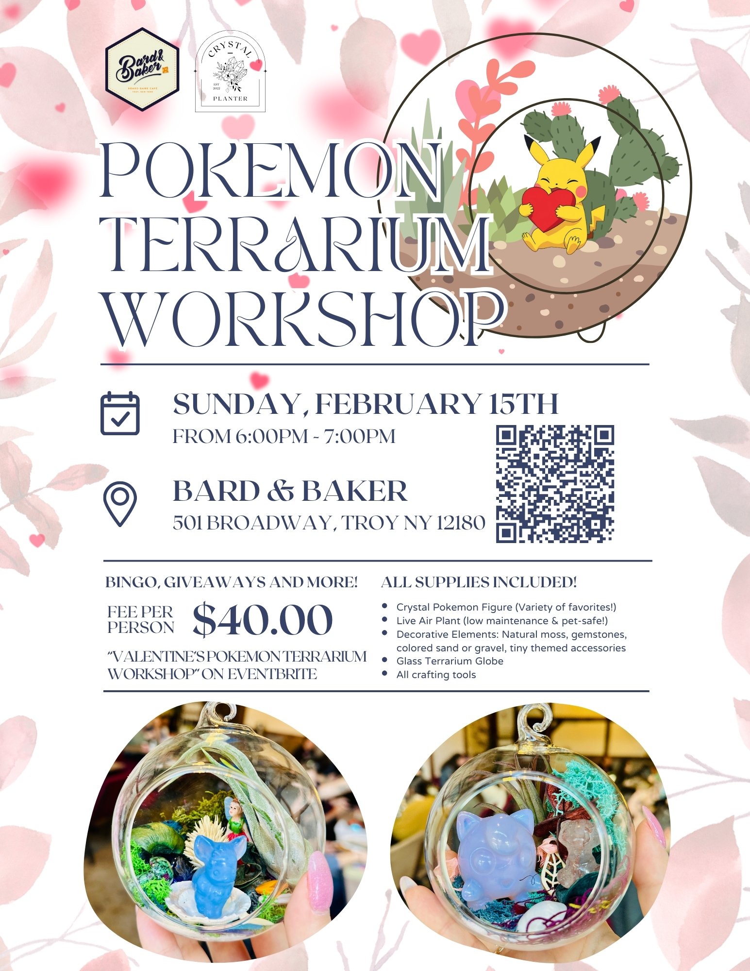 Valentine's Pokemon Terrarium Workshop