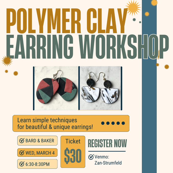Polymer Clay Earring Workshop with Zan Strumfeld