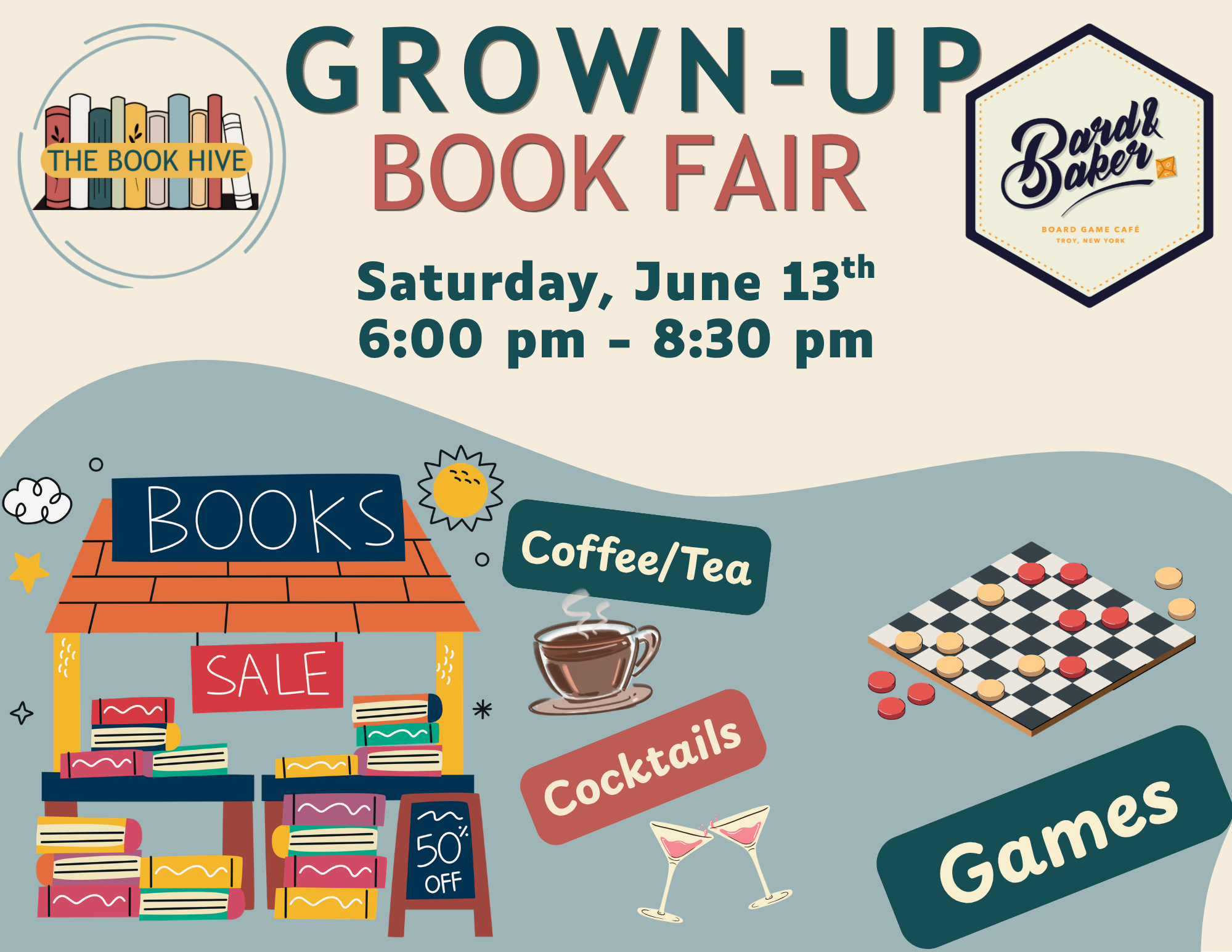 Grown-Up Book Fair with Book Hive
