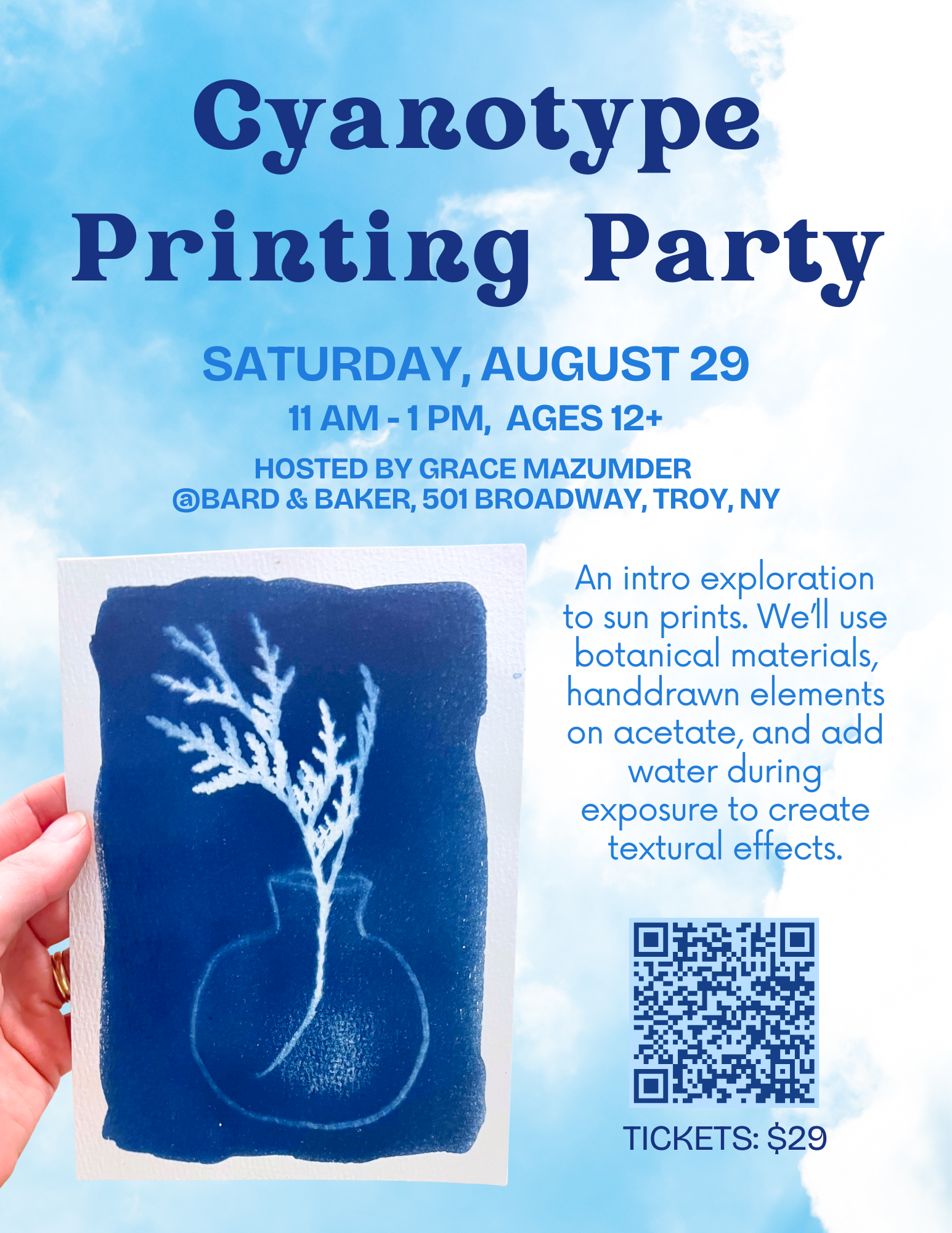 Cyanotype Printing Party