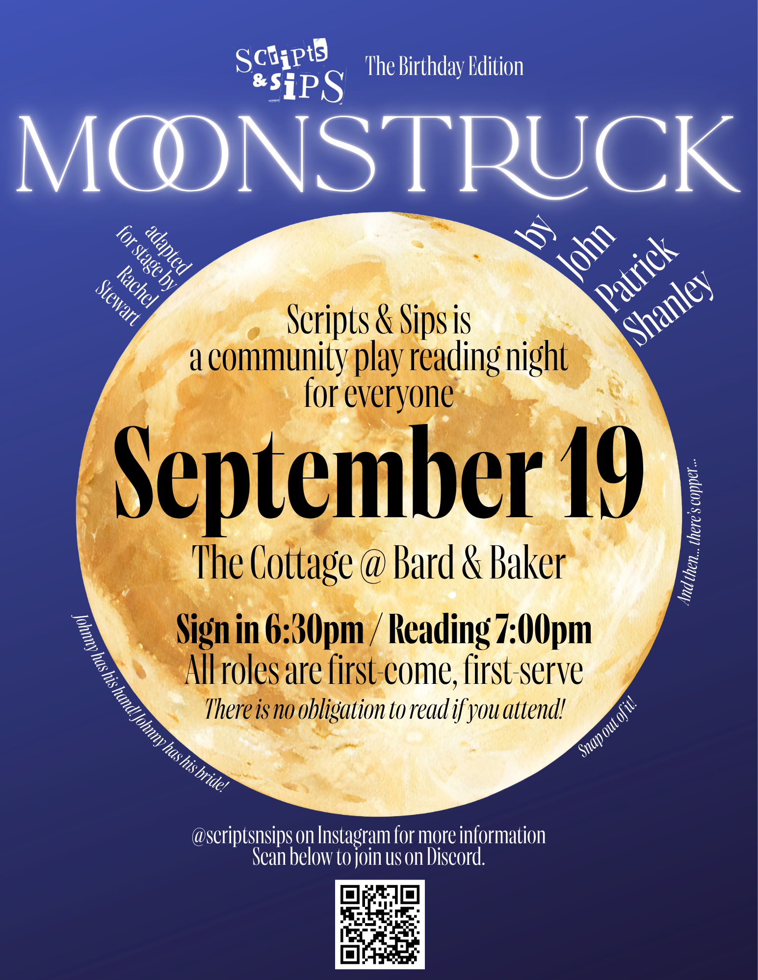 Scripts and Sips: Moonstruck