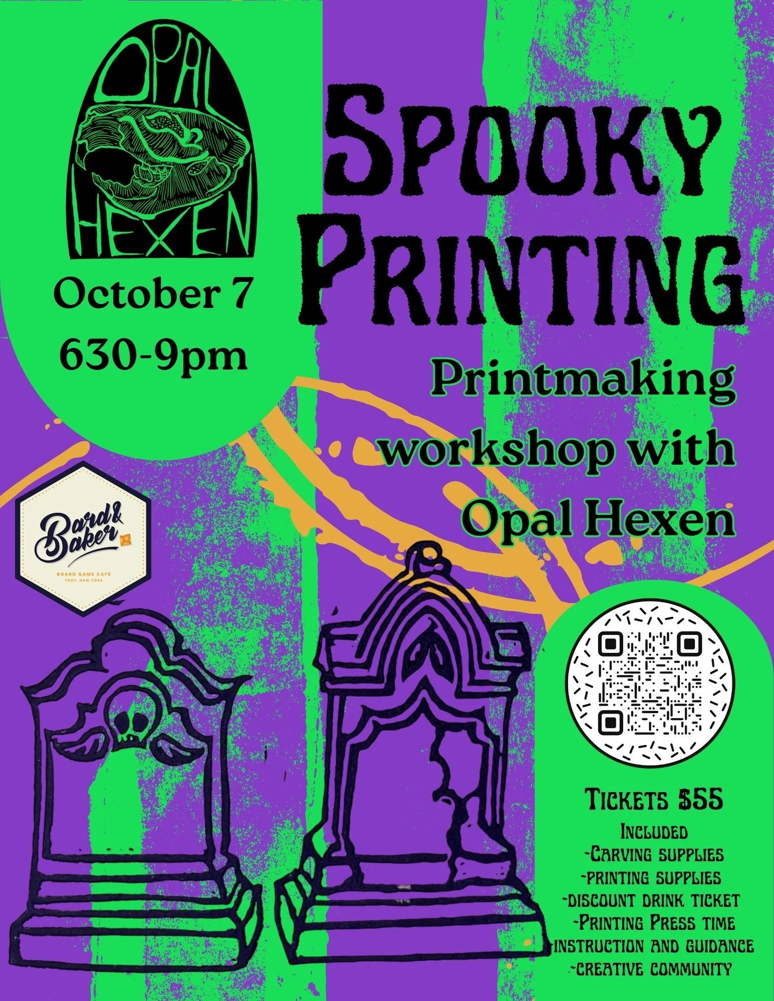 Spooky Printmaking w/Opal Hexen