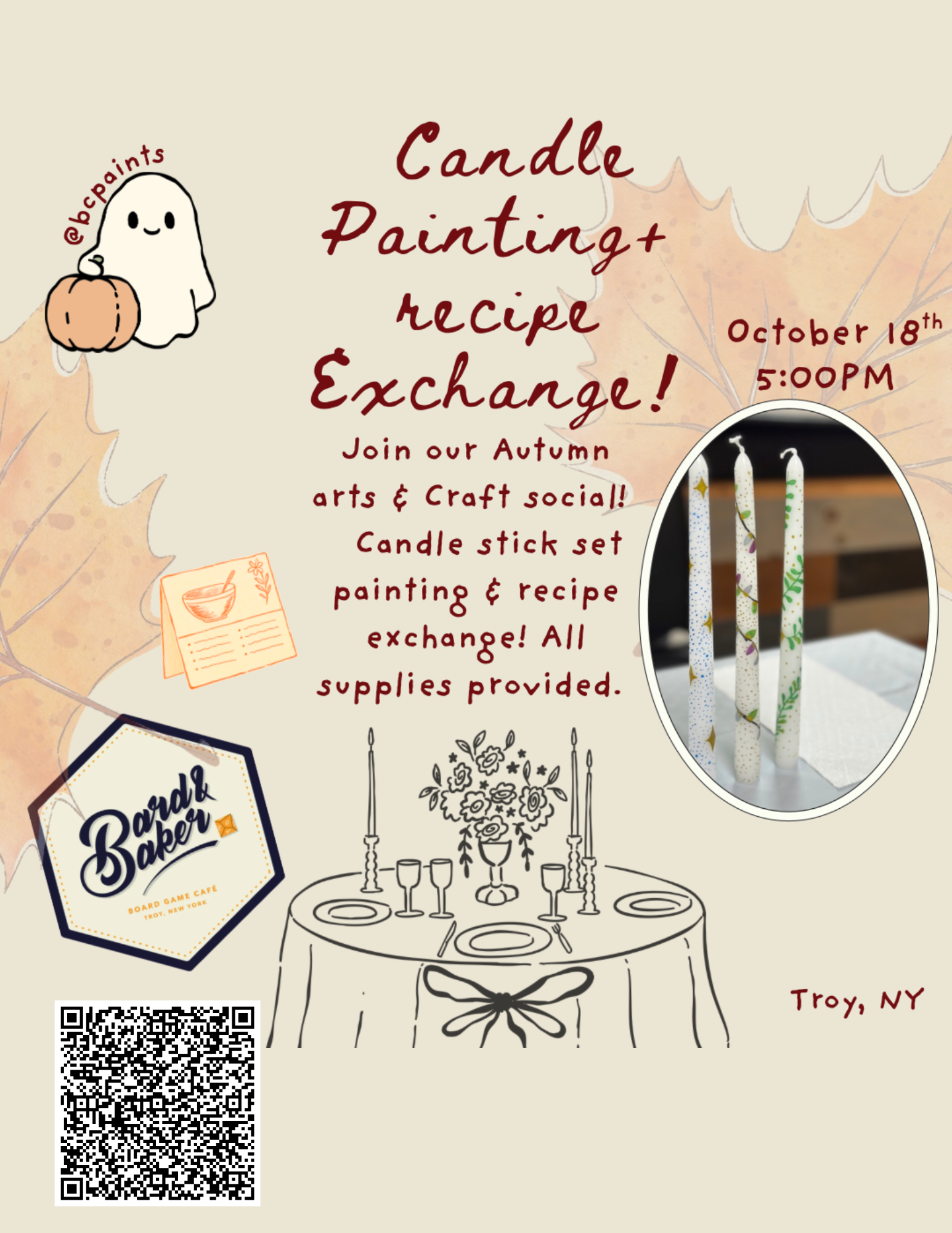Candle Painting + Holiday Recipe Exchange