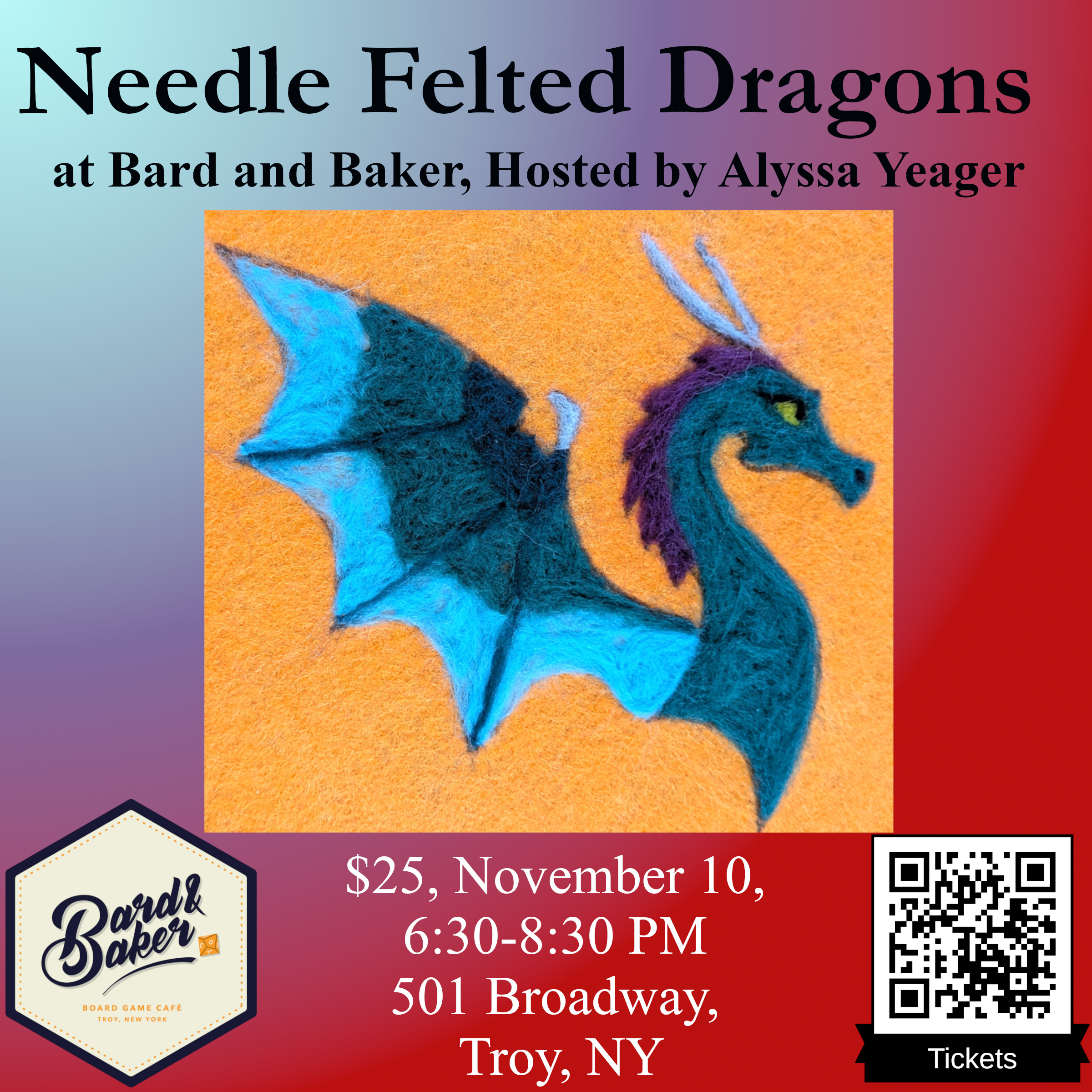 Needle Felted Dragons Workshop