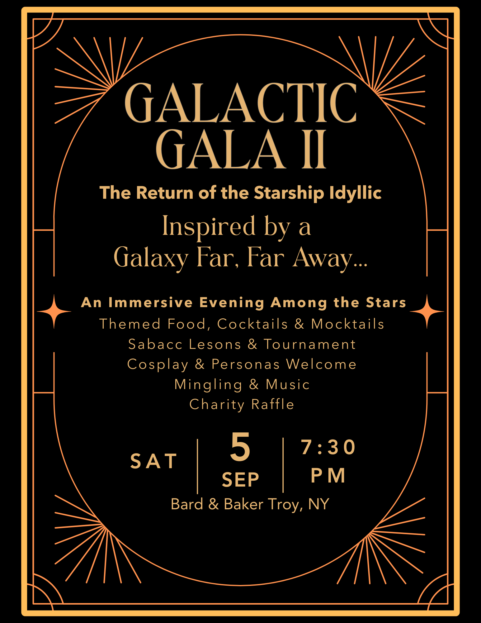 Bard & Baker's 'The Galactic Gala II' Star Wars Party (SAT 09/05/26 ticket)