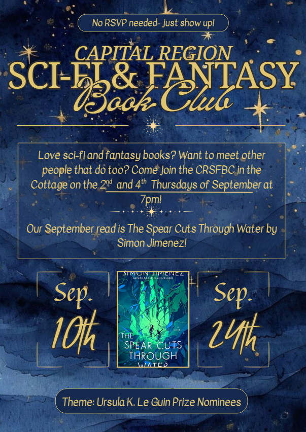 Capital Region Sci-Fi &amp; Fantasy Book Club - "The Spear Cuts Through Water"
