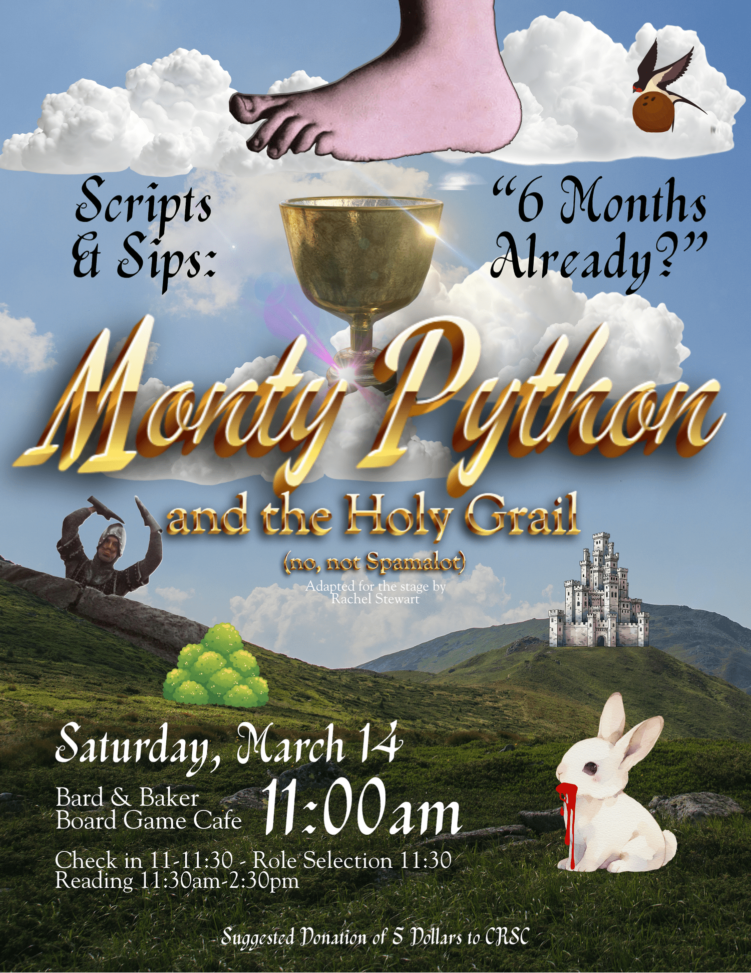Scripts & Sips Play Reading: 'Monty Python and the Holy Grail' with ...