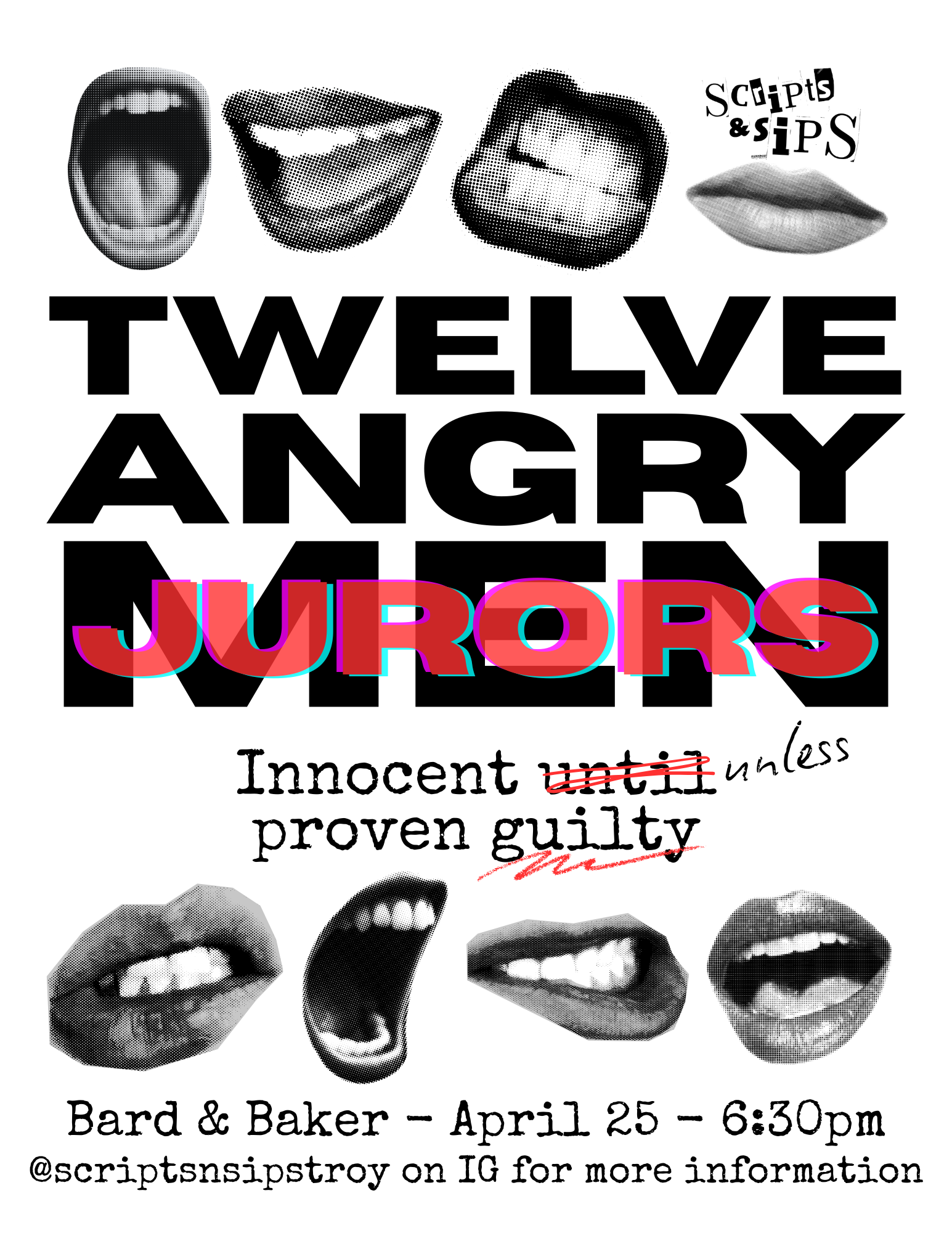 Scripts &amp; Sips Play Reading: '12 Angry Jurors' with Rachel Stewart 