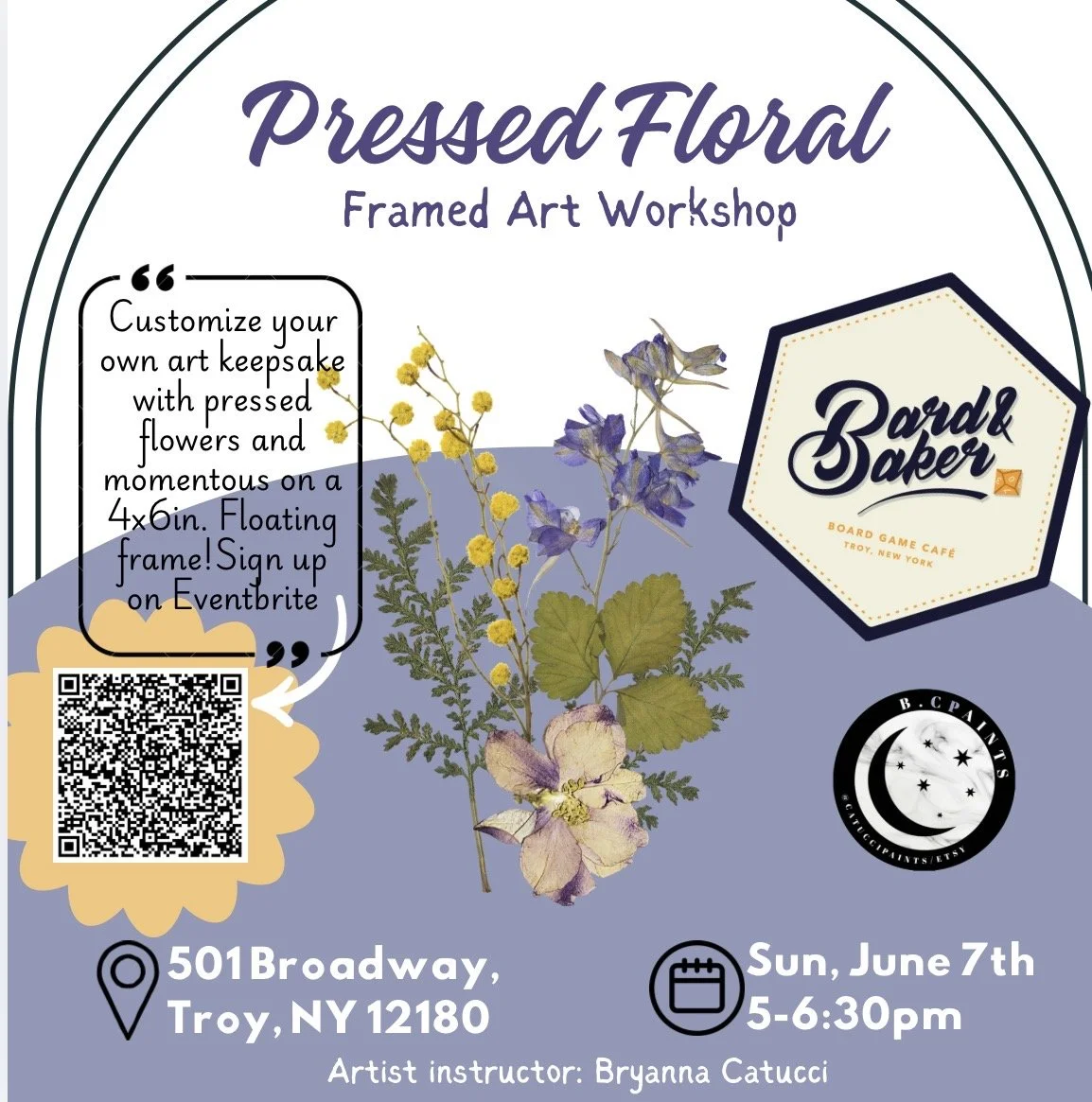 Pressed Floral Framed Art Workshop