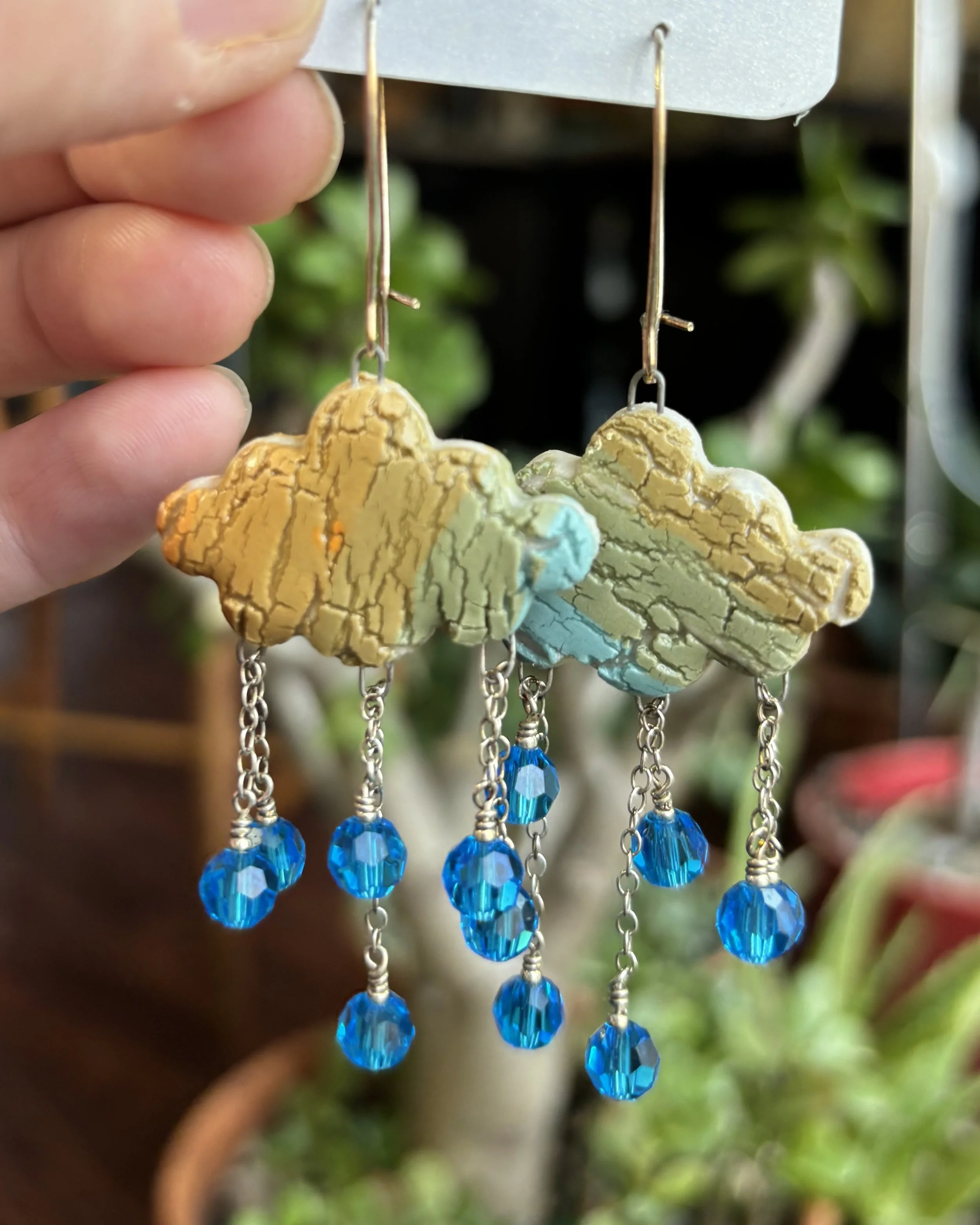 Crackle Cloud Earrings