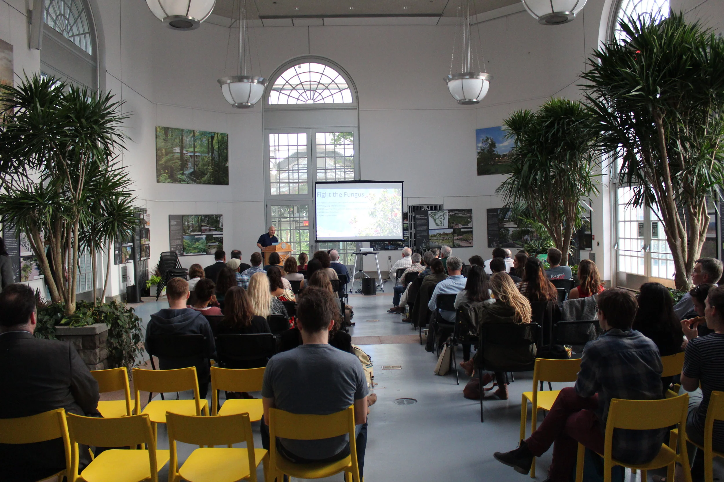 The U.S. Botanic Garden served as a beautiful and fitting venue for the debut of the new Saving ‘Ōhiʻa documentary.