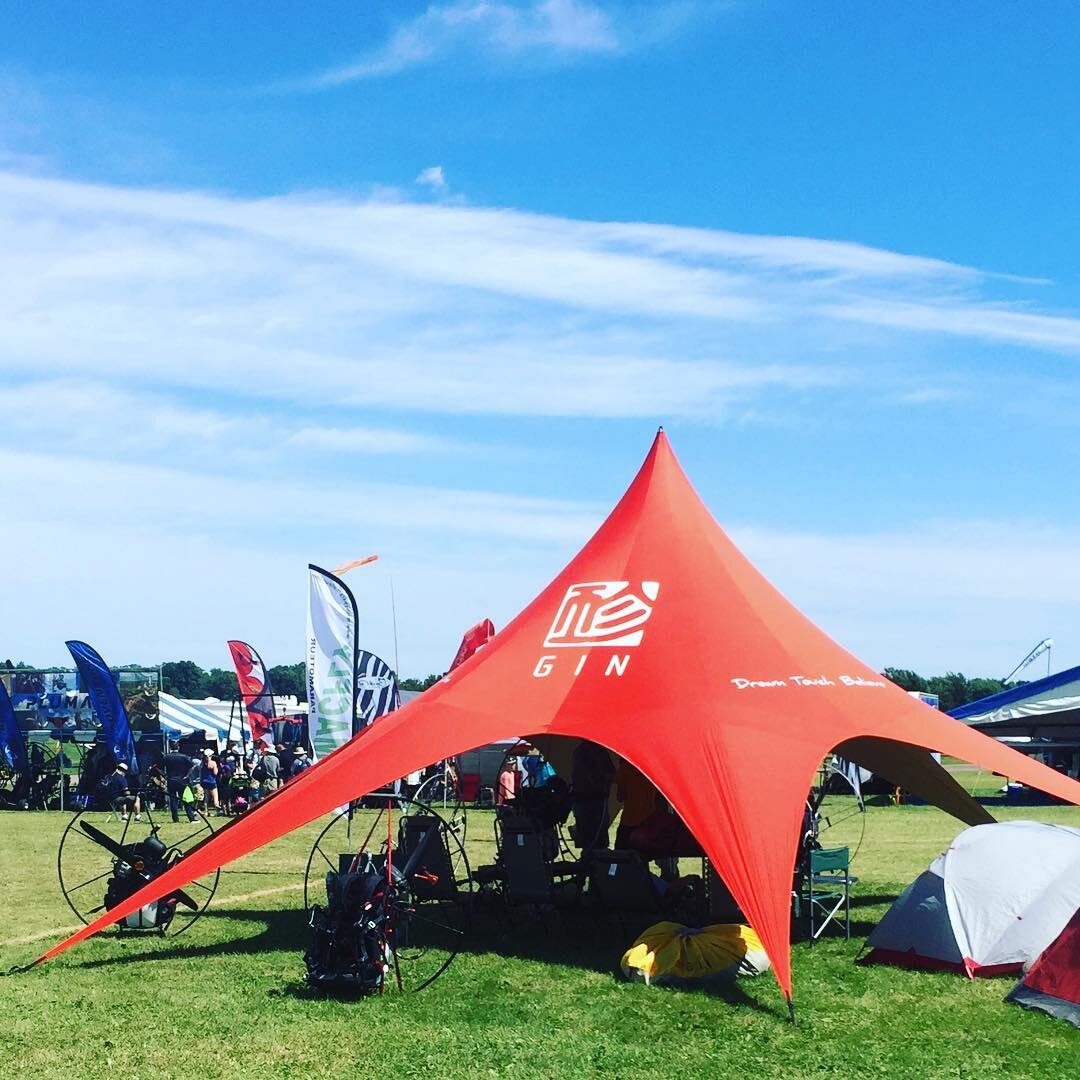 Home sweet home, loving the shade from the Gin tent