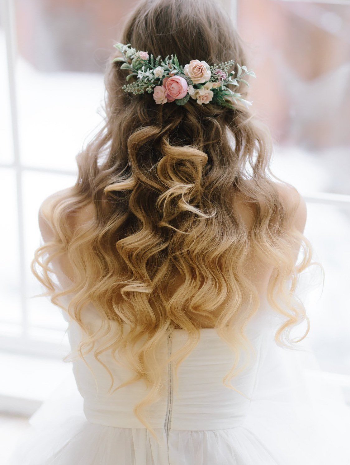 Romantic Wedding Bridal Clips Hair Combs Bridesmaid Tiara Red Flower Hair Pin 