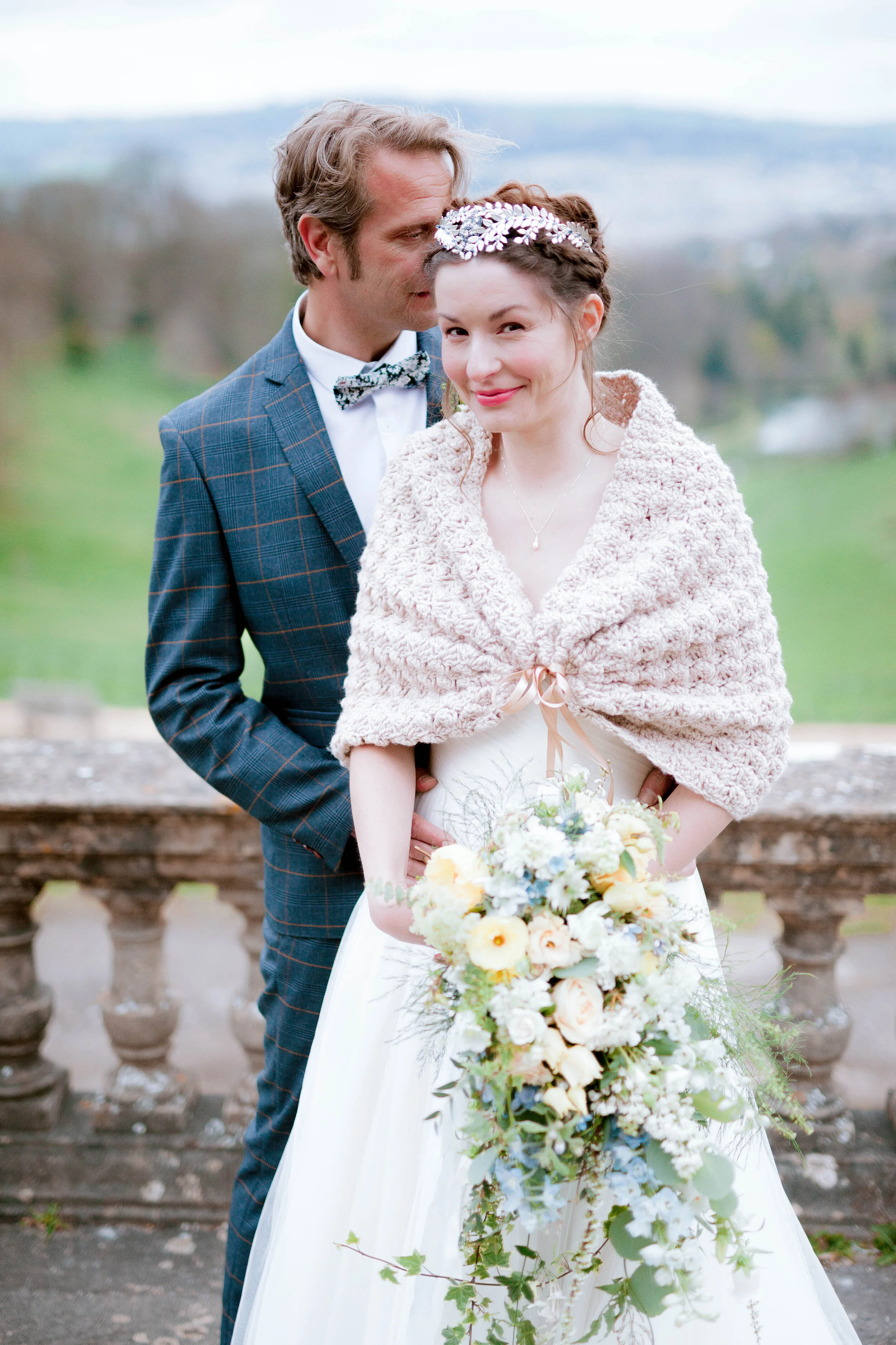 champagne wedding cape