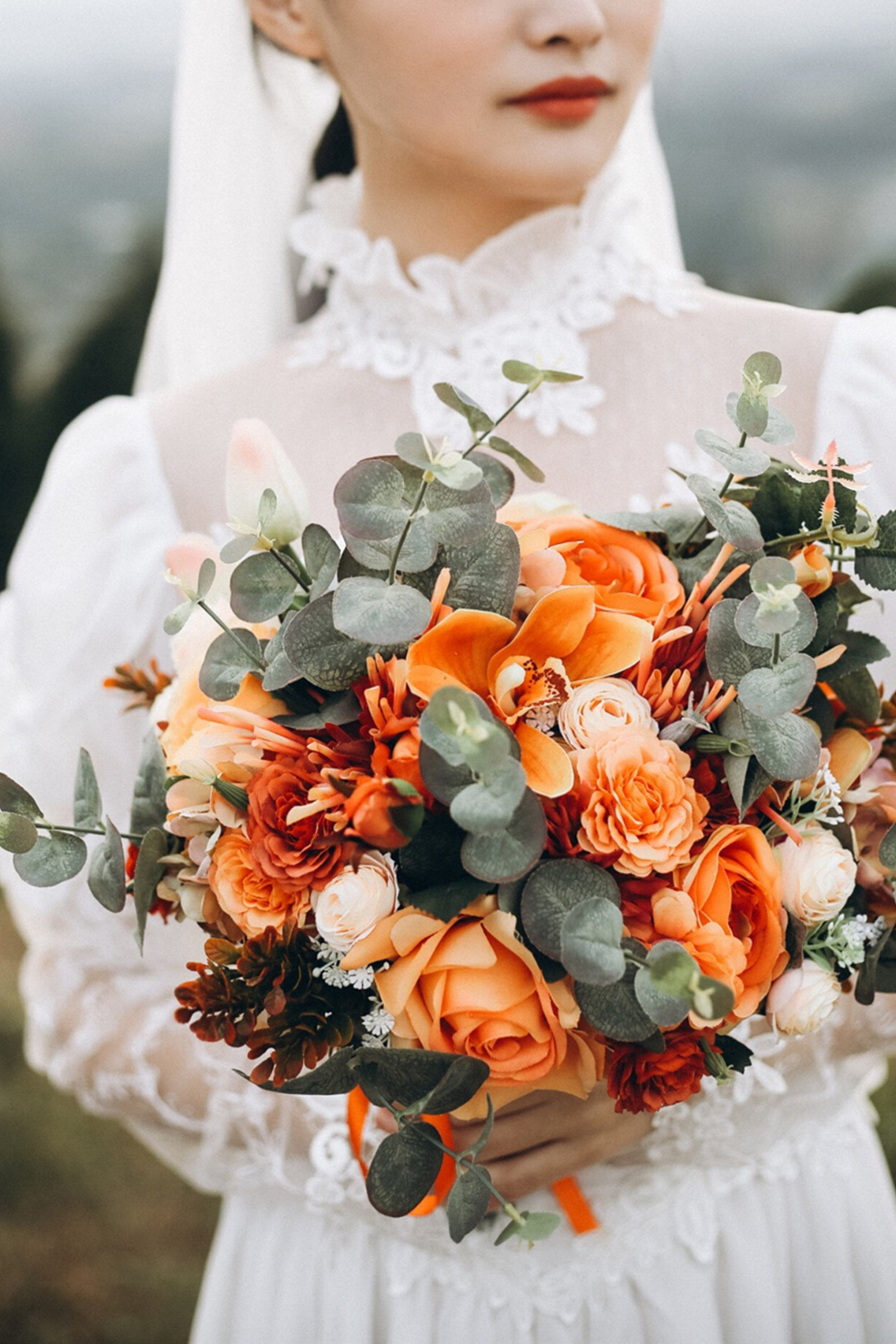 Accessories Peony Bouquet Succulent Bouquet Rustic Bouquet Wedding Bouquet Boho Bouquet Orange Bouquet Real Touch Bouquet Silk Wedding Bouquets Weddings
